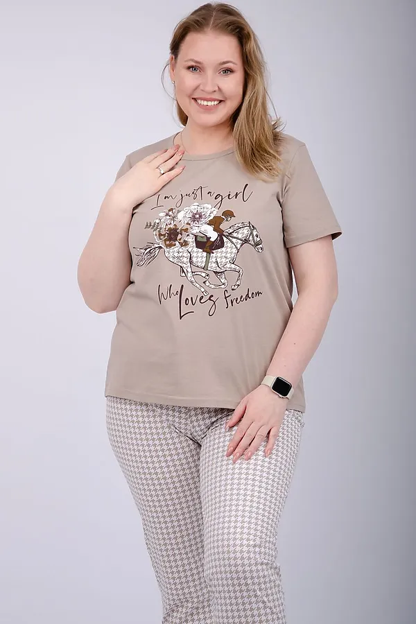 Пижама с брюками Вивианна 2 НАТАЛИ, белый/беж - фото 2