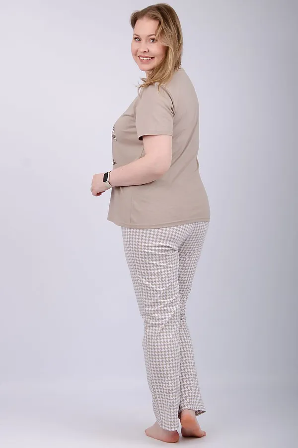 Пижама с брюками Вивианна 2 НАТАЛИ, белый/беж - фото 2