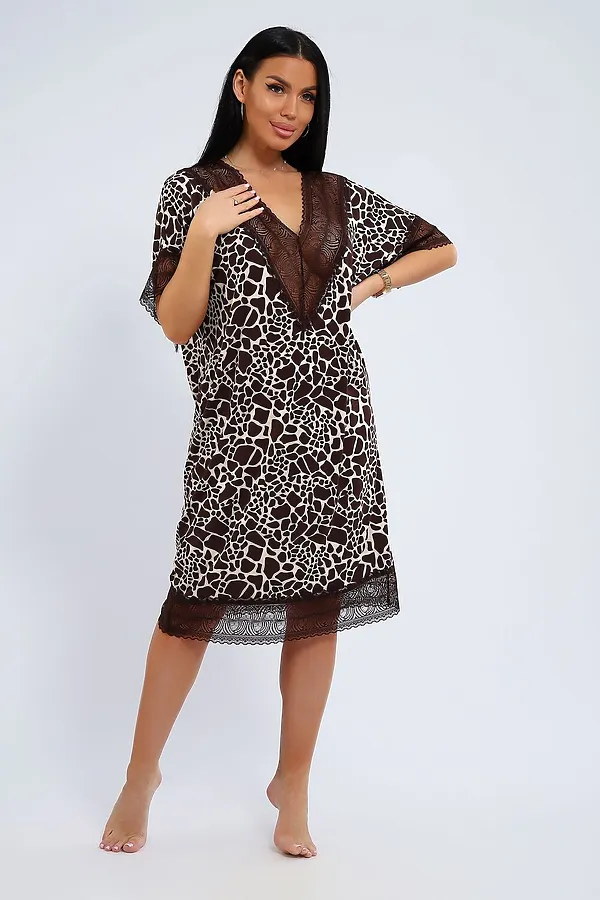 Сорочка СЖ-002 НАТАЛИ, коричневый - фото 2