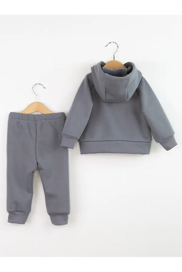 Комплект (Толстовка+Брюки) BABY BOOM, серый - фото 2