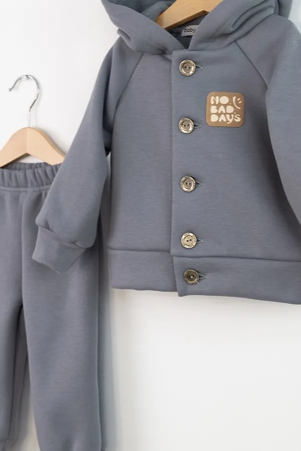 Комплект (Толстовка+Брюки) BABY BOOM, серый - фото 2