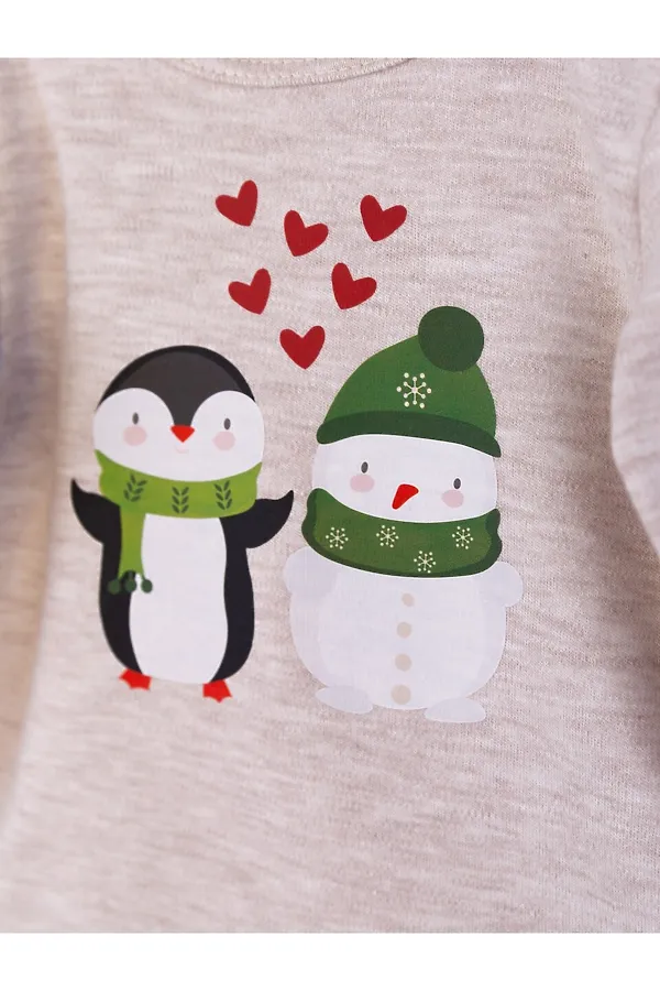 Комплект (Боди+Шапочка) BABY BOOM, светло-бежевый меланж - фото 2