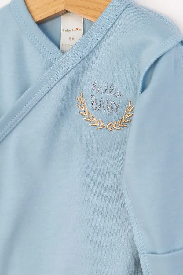 Комплект (Боди+Ползунки+Шапочка) BABY BOOM, незабудка - фото 2