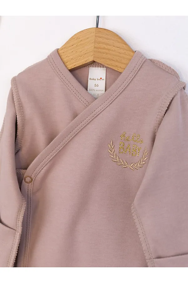 Комплект (Боди+Ползунки+Шапочка) BABY BOOM, бежевый - фото 2