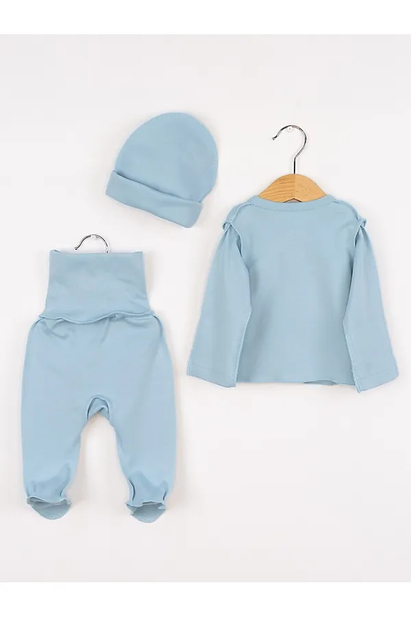 Комплект (Распашонка+Ползунки+Шапочка) BABY BOOM, незабудка - фото 2
