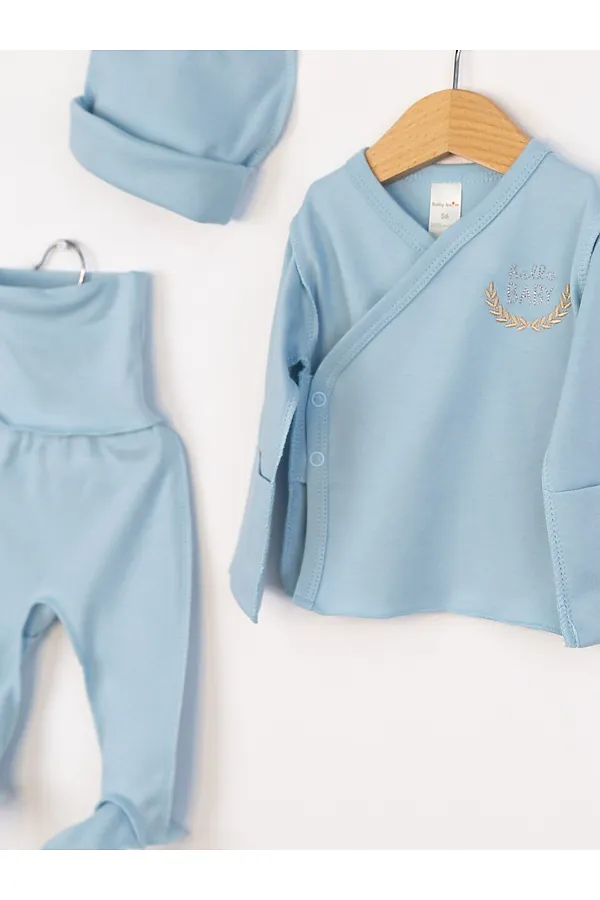 Комплект (Распашонка+Ползунки+Шапочка) BABY BOOM, незабудка - фото 2