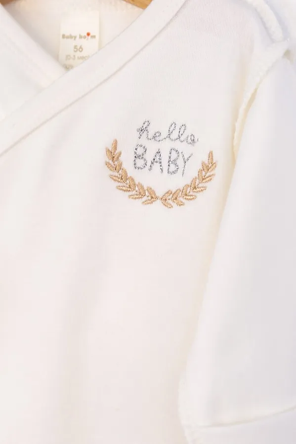 Комплект (Распашонка+Ползунки+Шапочка) BABY BOOM, бежевый - фото 2