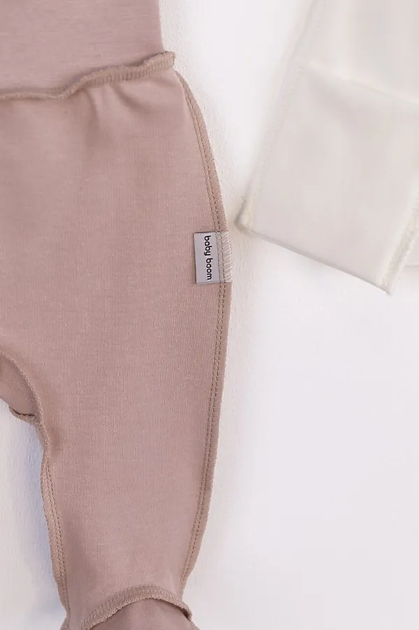 Комплект (Распашонка+Ползунки+Шапочка) BABY BOOM, бежевый - фото 2