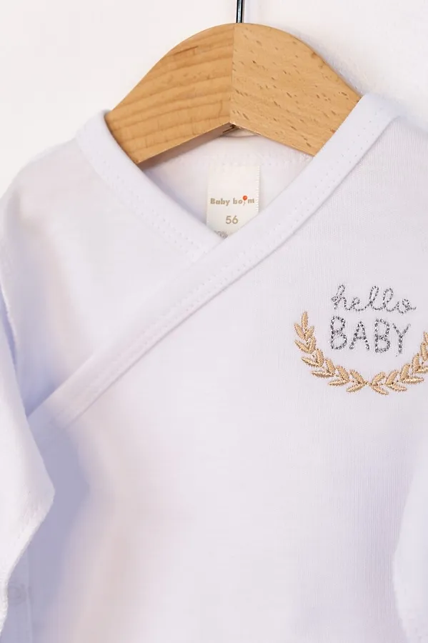 Комплект (Распашонка+Ползунки+Шапочка) BABY BOOM, светло-серый - фото 2