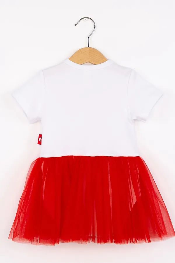 Платье BABY BOOM, белый+красный - фото 2