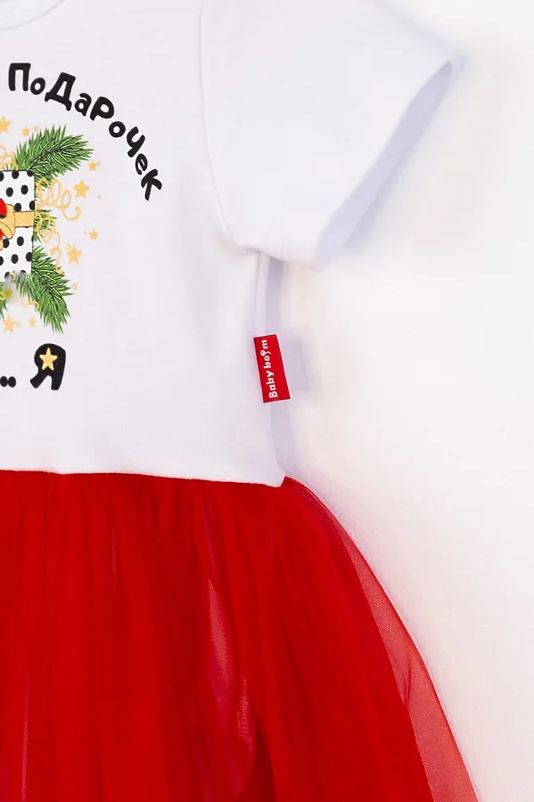 Платье BABY BOOM, белый+красный - фото 2