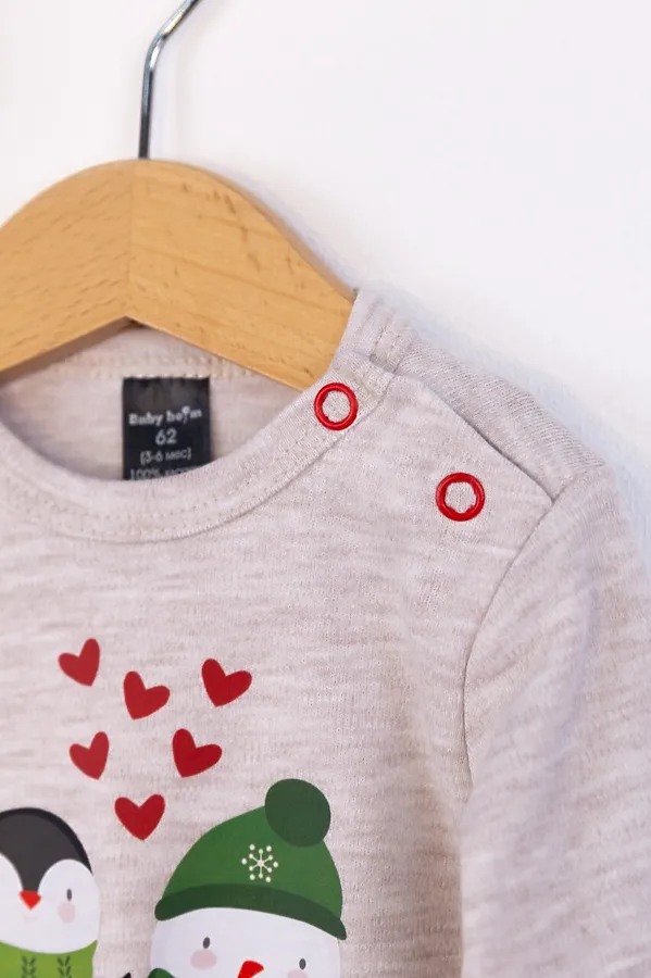 Комплект (Комбинезон+Шапочка) BABY BOOM, печать/светло-бежевый меланж - фото 2