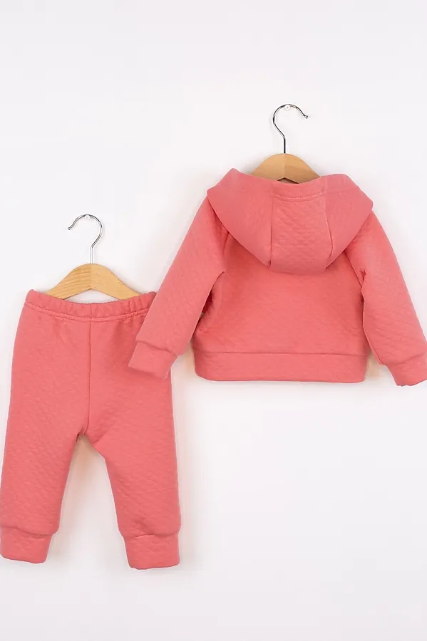 Комплект (Толстовка+Брюки) BABY BOOM, коралл - фото 2