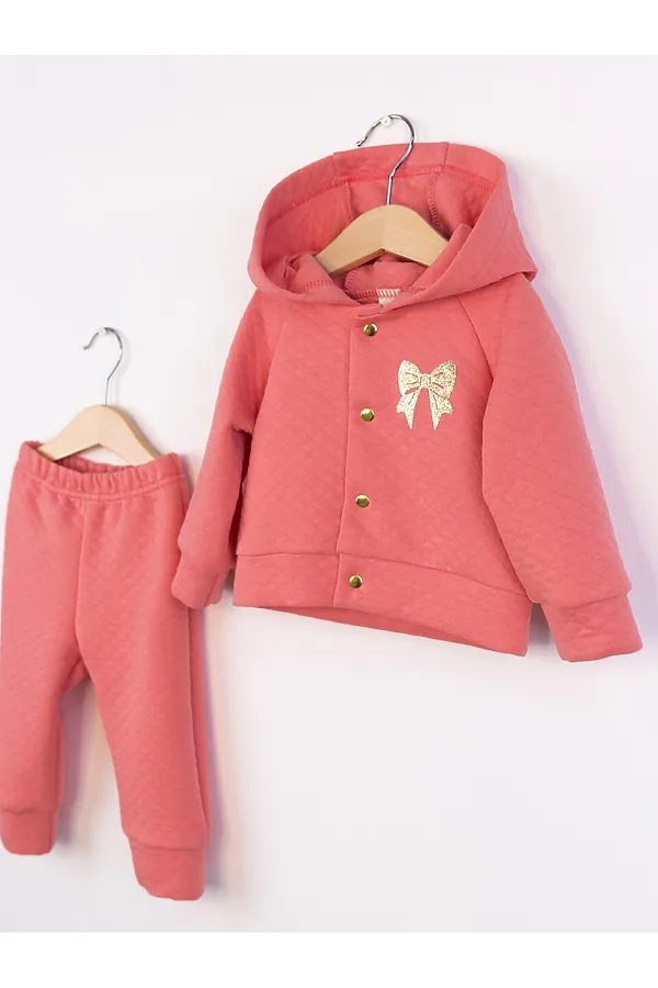 Комплект (Толстовка+Брюки) BABY BOOM, коралл - фото 2
