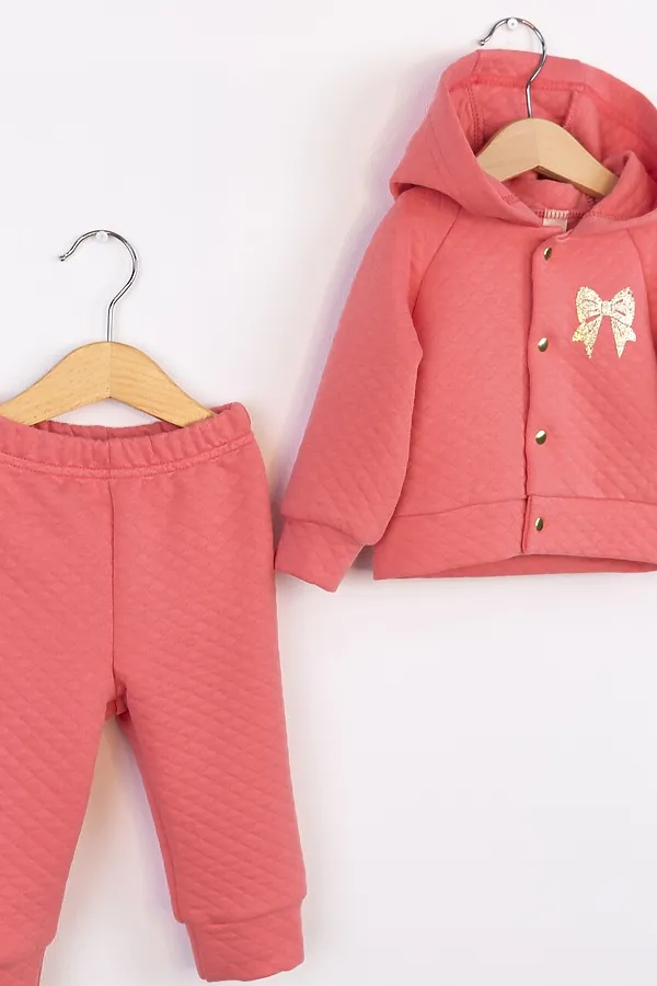Комплект (Толстовка+Брюки) BABY BOOM, коралл - фото 2