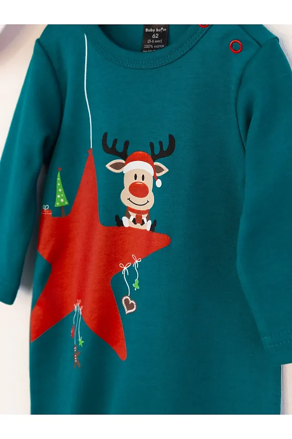 Комплект (Комбинезон+Шапочка) BABY BOOM, петроль - фото 2