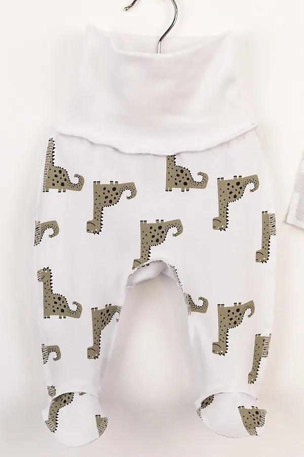 Ползунки BABY BOOM, динозаврики на белом - фото 2