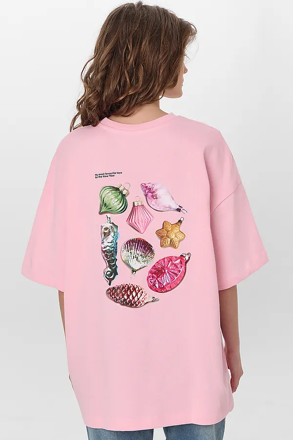 Футболка MARK FORMELLE, нежно -розовый +печать - фото 2