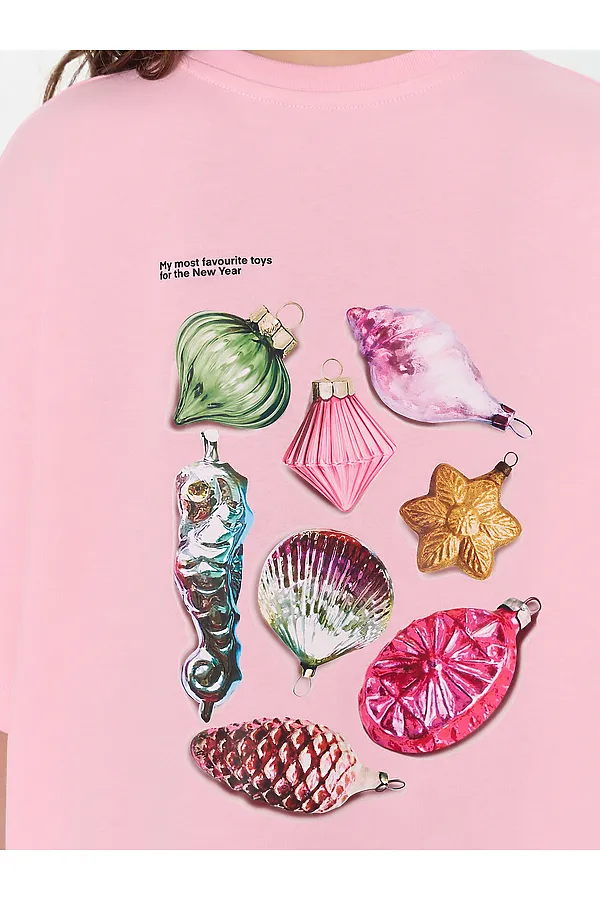 Футболка MARK FORMELLE, нежно -розовый +печать - фото 2