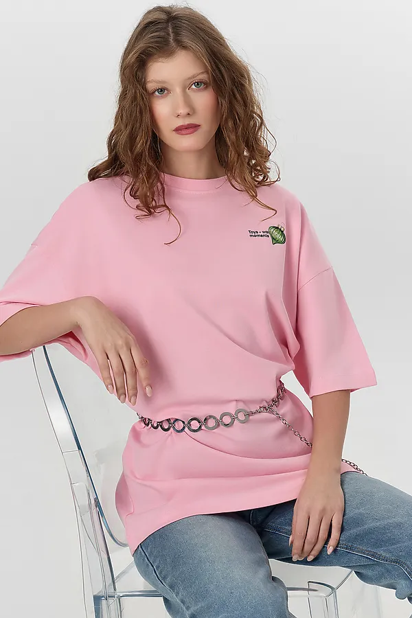 Футболка MARK FORMELLE, нежно -розовый +печать - фото 2