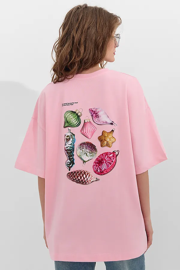 Футболка MARK FORMELLE, нежно -розовый +печать - фото 2