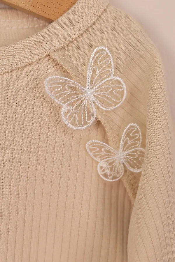 Комплект (Распашонка+Ползунки+Шапочка) BABY BOOM, шампань - фото 2