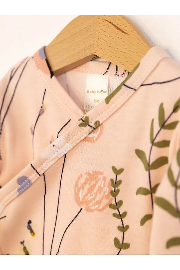 Комплект (Боди+Ползунки+Шапочка) BABY BOOM, птички на розовом - фото 2