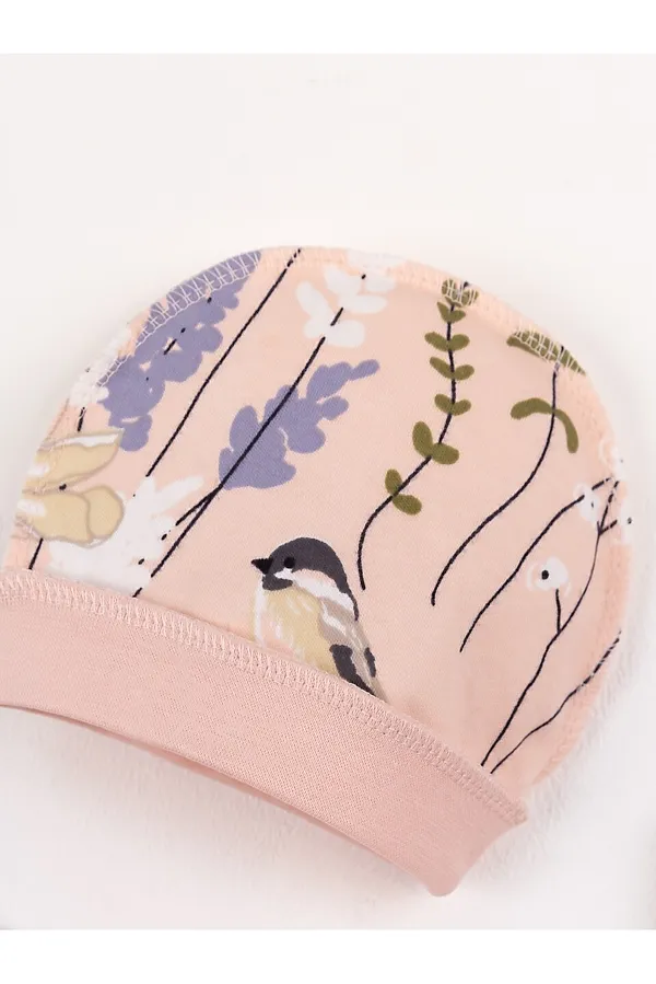 Комплект (Боди+Ползунки+Шапочка) BABY BOOM, птички на розовом - фото 2