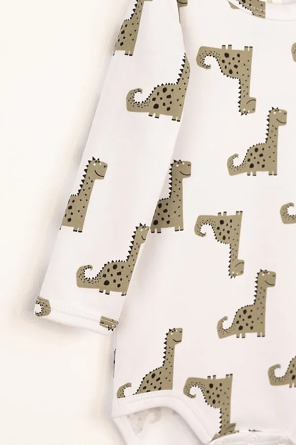 Боди BABY BOOM, динозаврики на белом - фото 2