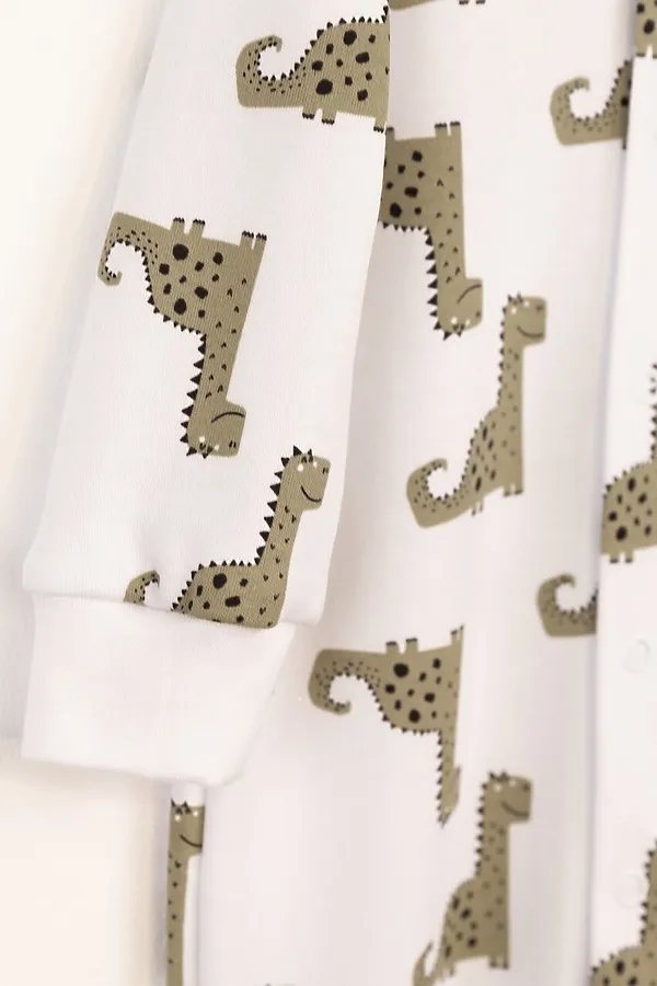 Комбинезон BABY BOOM, динозаврики на белом - фото 2