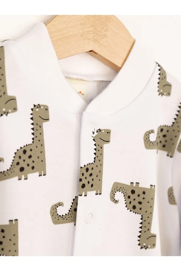 Комбинезон BABY BOOM, динозаврики на белом - фото 2