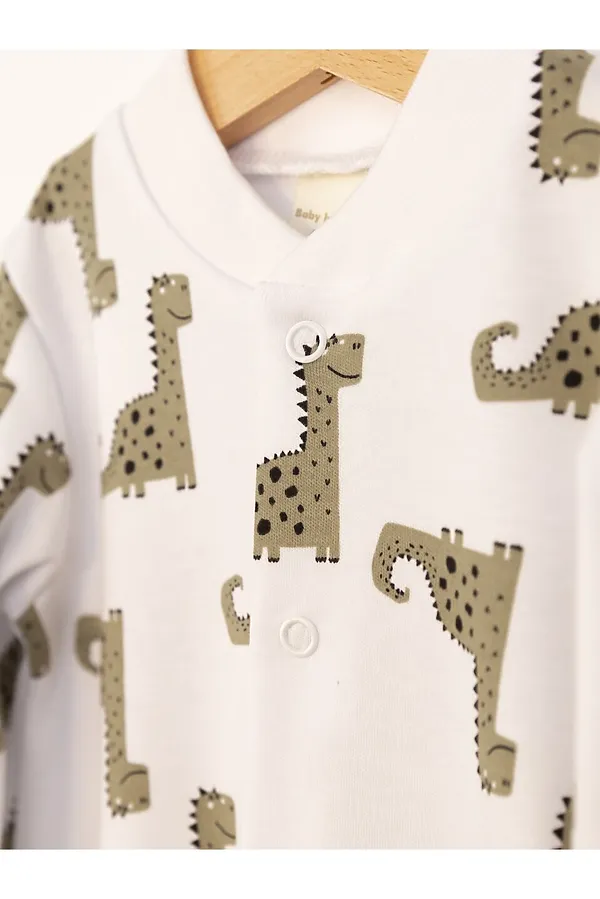 Комбинезон BABY BOOM, динозаврики на белом - фото 2