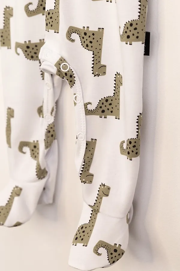 Комбинезон BABY BOOM, динозаврики на белом - фото 2