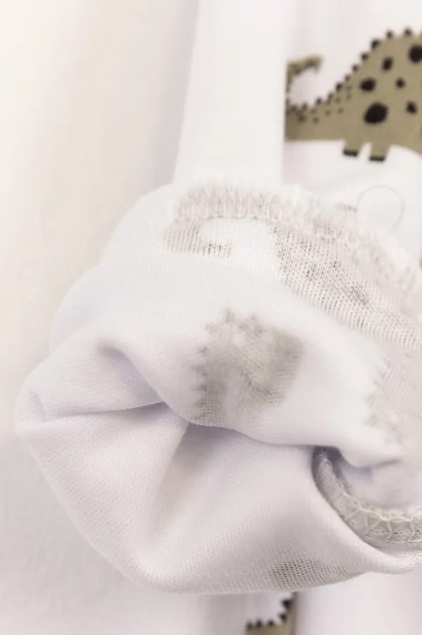 Комбинезон BABY BOOM, динозаврики на белом - фото 2