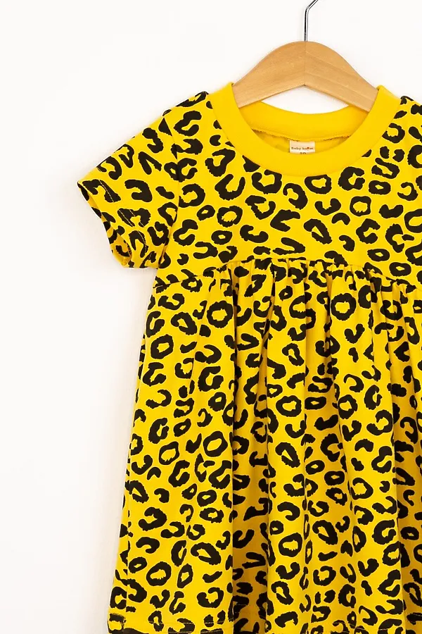 Платье BABY BOOM, леопард на мимозе - фото 2