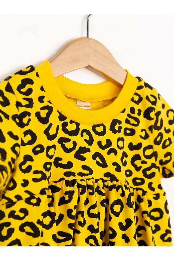 Платье BABY BOOM, леопард на мимозе - фото 2
