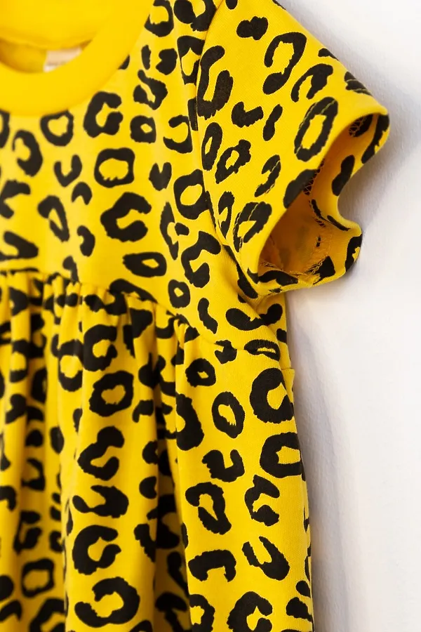 Платье BABY BOOM, леопард на мимозе - фото 2