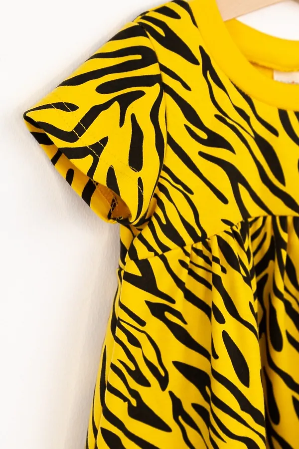 Платье BABY BOOM, тигр на мимозе - фото 2