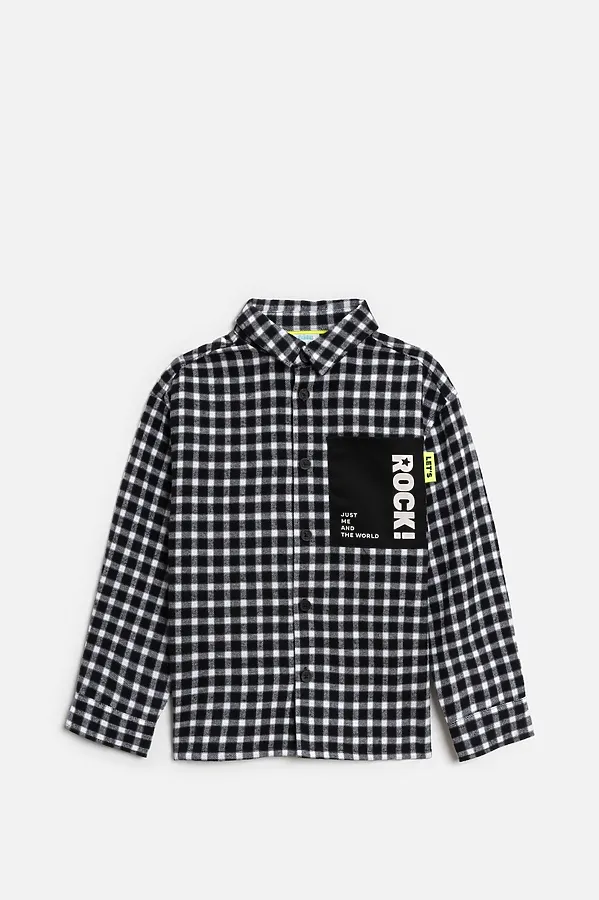 Рубашка ACOOLA, черно-белая клетка - фото 2