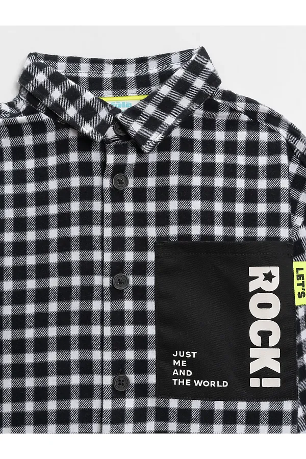 Рубашка ACOOLA, черно-белая клетка - фото 2