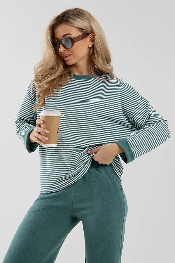 Костюм с брюками 53014 НАТАЛИ, изумруд - фото 2