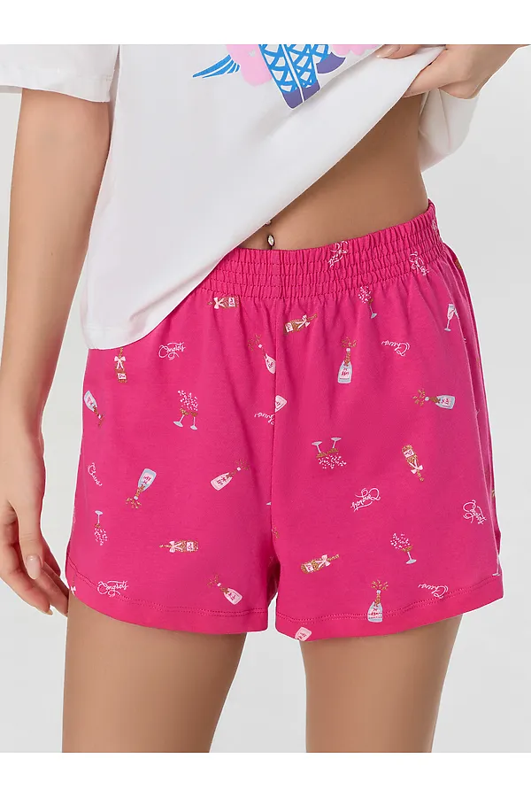 Пижама MARK FORMELLE, белый +бокальчики на розовом - фото 2