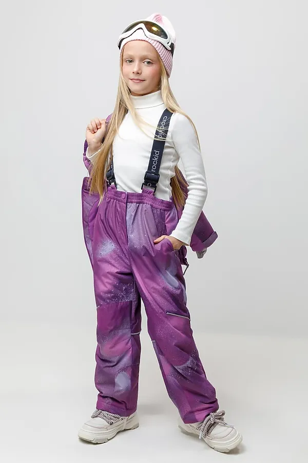 Комплект (Куртка+Брюки) CROCKID, виноградный, спрей - фото 2
