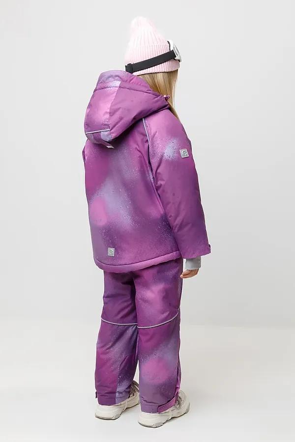 Комплект (Куртка+Брюки) CROCKID, виноградный, спрей - фото 2