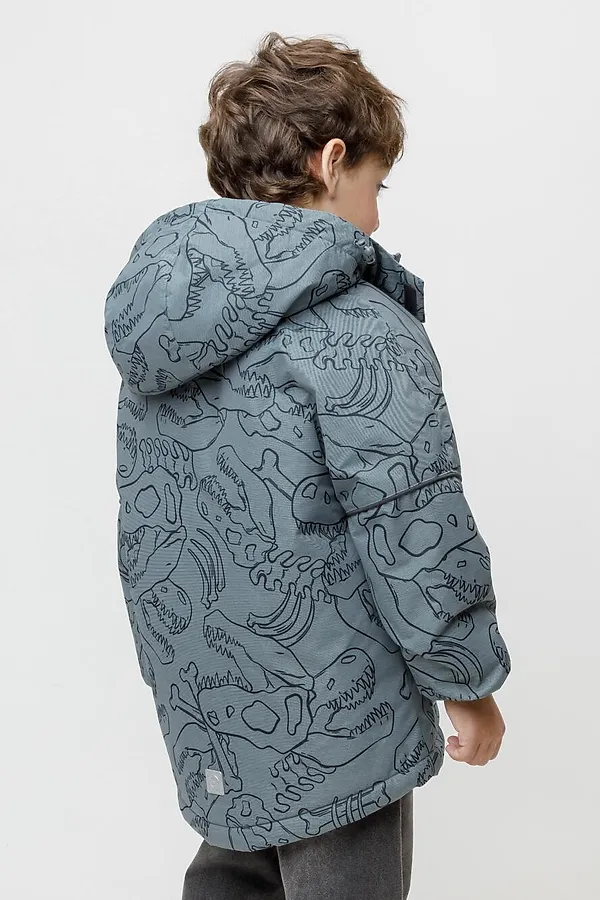 Куртка CROCKID, пыльно-бирюзовый, динозавры - фото 2