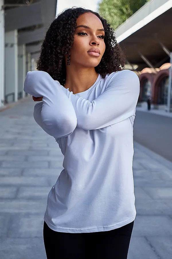 Лонгслив база НАТАЛИ, белый - фото 2