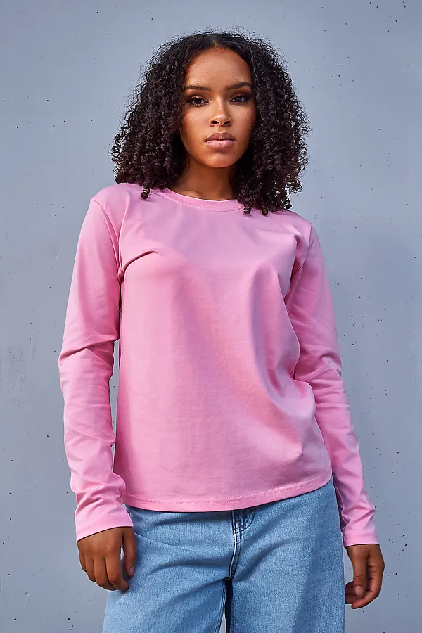 Лонгслив база НАТАЛИ, розовый - фото 2