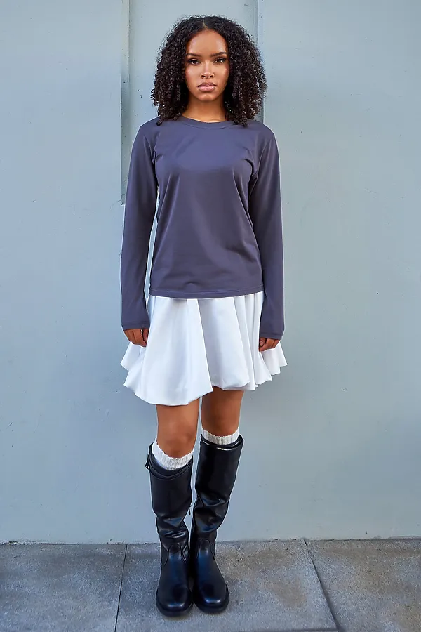 Лонгслив база НАТАЛИ, графит - фото 2