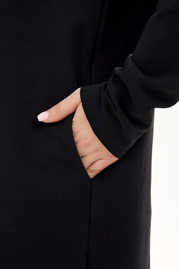 Платье футер-реглан НАТАЛИ, черный - фото 2