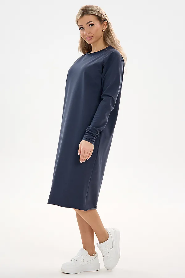 Платье футер-реглан НАТАЛИ, графит - фото 2